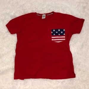 PINK American flag oversized shirt